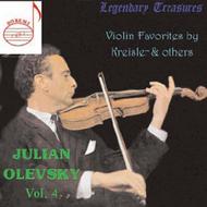 Legendary Treasures: Julian Olevsky Vol.4 - Violin Favourites by Kreisler, etc | Doremi DHR7863