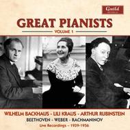 Great Pianists Vol.1: Backhaus / Kraus / Rubinstein | Guild - Historical GHCD2349