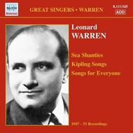 Leonard Warren: Sea Shanties, Kipling Songs, Songs for Everyone | Naxos - Historical 8111345