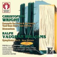 Vaughan Williams - Symphony No.5 (new edition) / Christopher Wright - Violin Concerto, Momentum | Dutton - Epoch CDLX7286
