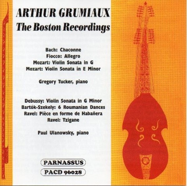 Arthur Grumiaux: The Boston Recordings | Parnassus PACD96028