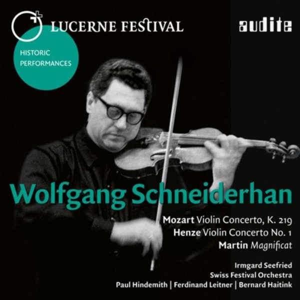 Wolfgang Schneiderhan plays Mozart, Henze & Martin | Audite AUDITE95644