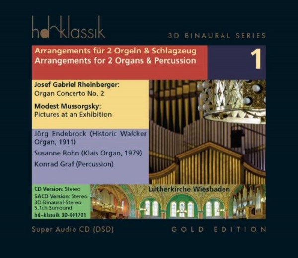 Arrangements for 2 Organs & Percussion Vol.1: Rheinberger & Mussorgsky | Cybele HDKLASSIK3D001701
