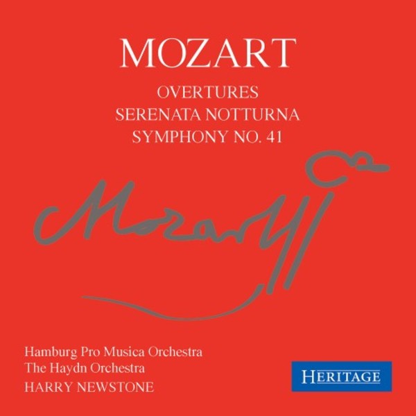 Mozart - Overtures, Serenata notturna, Symphony no.41 | Heritage HTGCD182