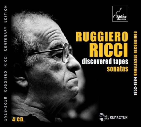 Ruggiero Ricci: Discovered Tapes - Sonatas | Rhine Classics RH013