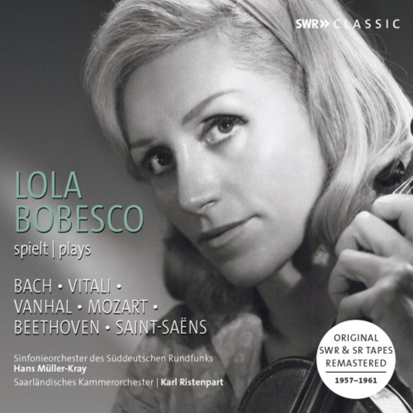 Lola Bobesco plays Bach, Vitali, Vanhal, Mozart, Beethoven, Saint-Saens