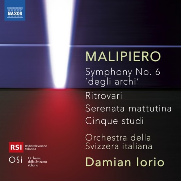 Malipiero - Symphony no.6, Ritrovari, Serenata mattutina, 5 studi | Naxos 8574173