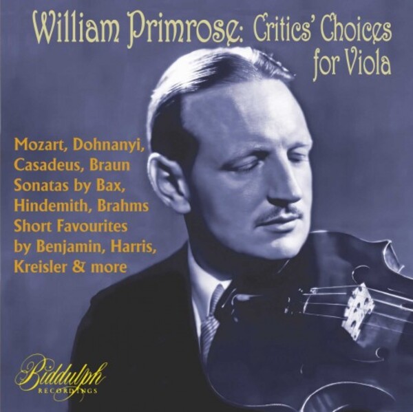 William Primrose: Critics Choices for Viola - Vocalion & Columbia Highlights