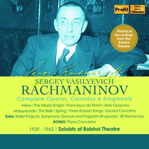 Rachmaninov - Complete Operas, Cantatas & Fragments | Haenssler Profil PH21036