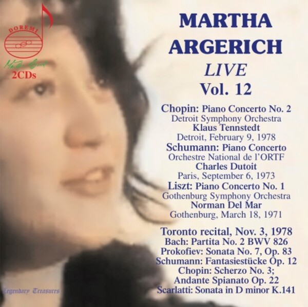 Martha Argerich Live Vol.12: Piano Concertos & Toronto Recital | Doremi DHR81934