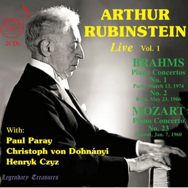Arthur Rubinstein Live Vol.1: Brahms, Mozart, Chopin