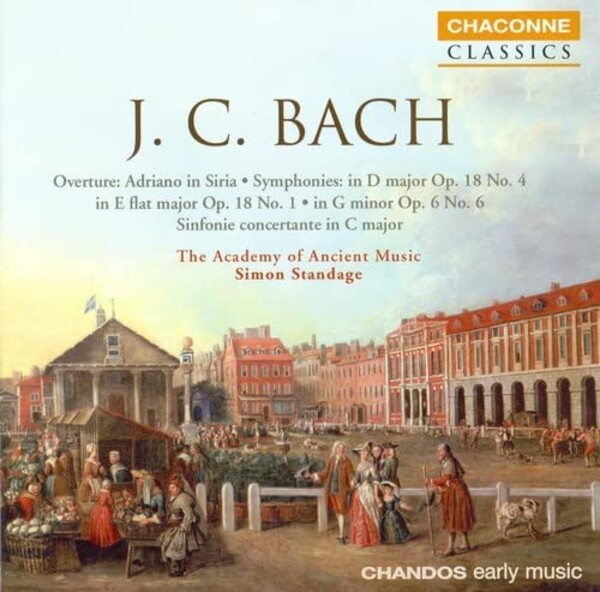J C Bach - Overture and Symphonies | Chandos - Classics CHAN0713X