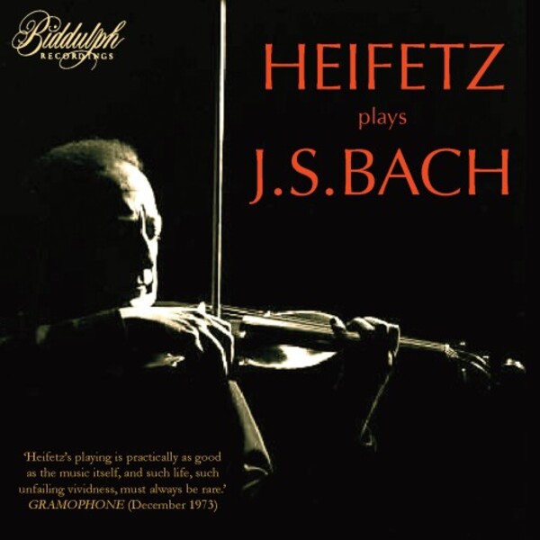 Jascha Heifetz plays JS Bach - Sonatas & Partitas, Violin Concertos | Biddulph 850382