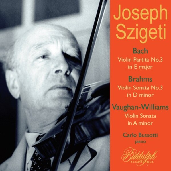 Szigeti plays Bach, Brahms & Vaughan Williams | Biddulph 850412