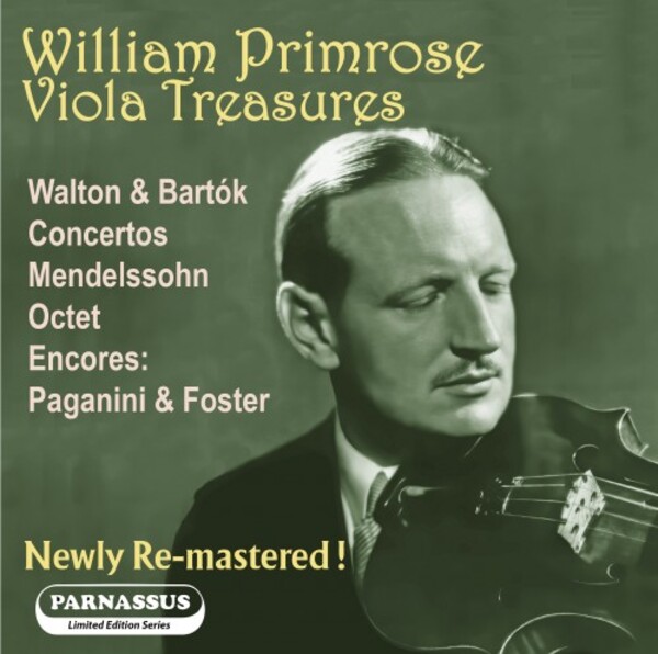 William Primrose: Viola Treasures | Parnassus PACL95014