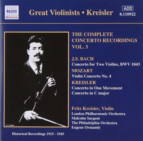 Bach/Mozart/Kreisler - Violin Concertos