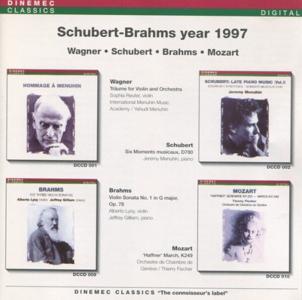 Wagner � Schubert � Brahms � Mozart: Schubert-Brahms Year 1997 | Dinemec Classics DCCD014