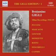 Gigli Edition vol.1 - Milan Recordings (1918-1919) | Naxos - Historical 8110262