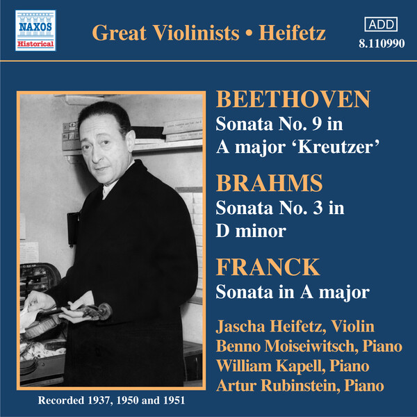 Heifetz - Beethoven/Brahms/Franck violin sonatas | Naxos - Historical 8110990
