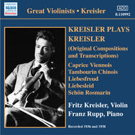 Kreisler Plays Kreisler | Naxos - Historical 8110992