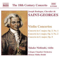 Saint-Georges - Violin Concertos Op. 5, Nos. 1-2 and Op. 8 | Naxos 8555040